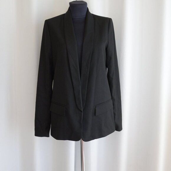 Frank and Oak The Transit Packable Black Blazer Sz S - Picture 3 of 9